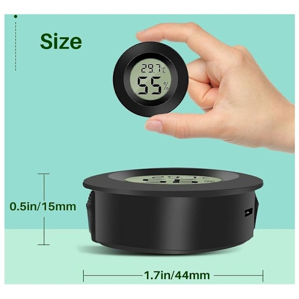 (6 stk. - b) Mini digitalt LCD Termometer Hygrometer Temperatur Fugtighed -5070 ℃ 10% 99% HR Bærbart Termisk Termometer Hygrometer Indikator Til Fra