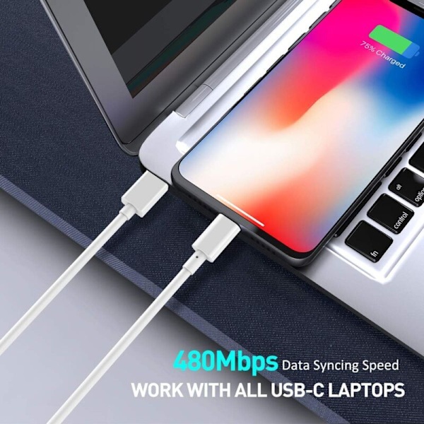 USB C til Lightning-kabel 2 meter Apple MFi-sertifisert strømoverføring hurtigladerkabel for iPhone 12/12 Mini/12 Pro/12 Pro Max/11 Pro/11 Pro Max/