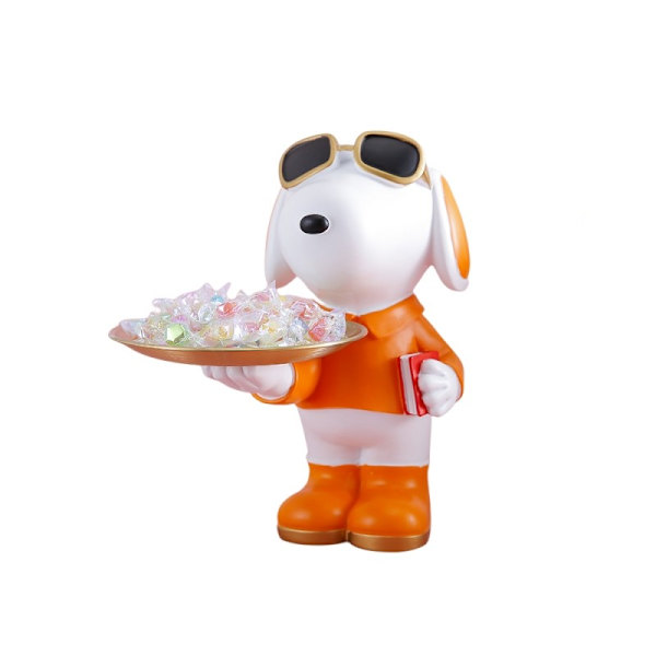 Nordisk let luksus Snoopy entre opbevaring nøgle slik bakke dekoration stue TV hjem dekoration