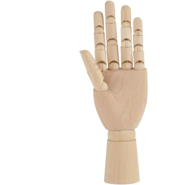 Trähandmodell handskulptur trädocka kvinnor ledad modell ledad (10 tum på vänster)