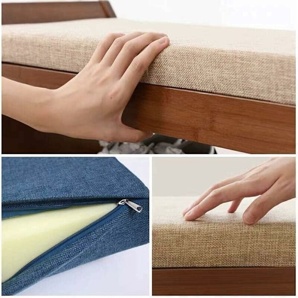 Sklisikker benkpute, 1, 2 eller 3 seter, 100/120/150 cm, for innendørs eller utendørs bruk, 50 x 50 x 5 cm, grå