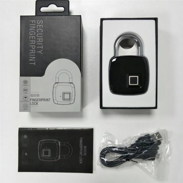 Sormenjälkiriippulukko, kuntosali, vedenpitävä avaimeton biometrinen lukko, lukko