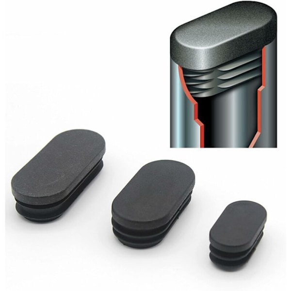 Plastikdupper til møbelfødder ovale dupper til stole plastikdupper til møbelfødder ovale dupper til trampolinstole 20 stk. (15x30mm)