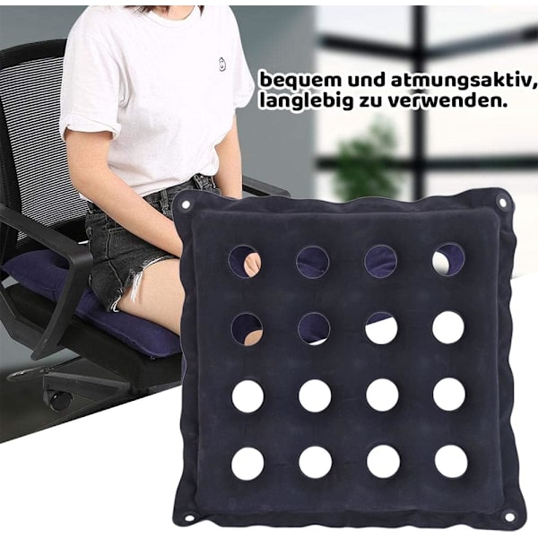 Uppblåsbar Ringkudde, Uppblåsbar Sittdyna, Uppblåsbar Rund Kudde, Hemorrojder Kudde, Donut Kudde (16 Hål)