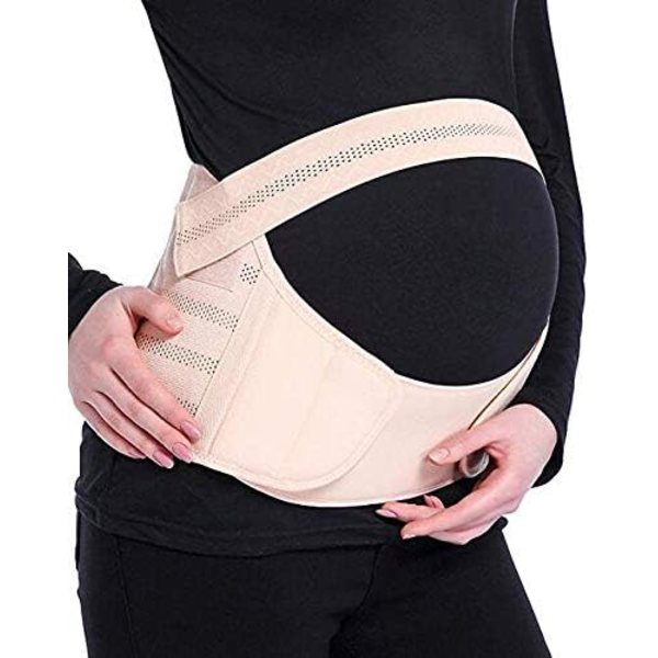 Maternitybälte (Rosa, 90-120 cm), Graviditetsbälte för ryggstöd, Andningsbart magband, Ländryggsbälte för att minska smärta