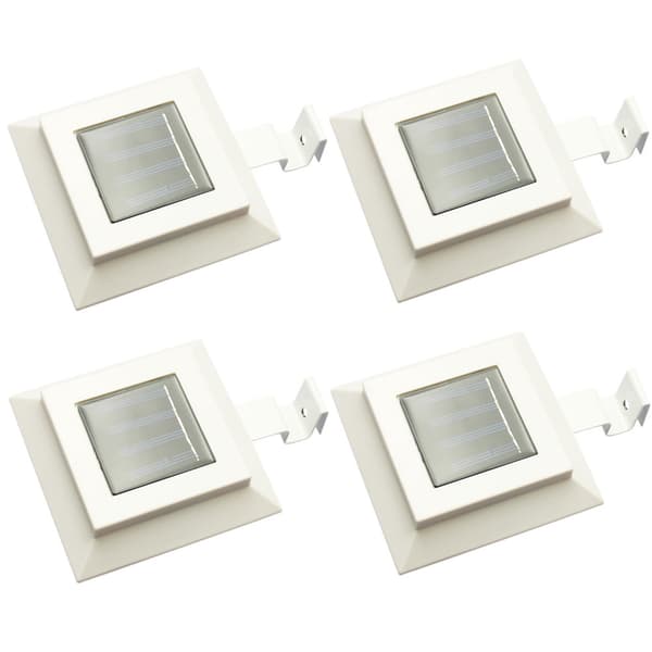6 stk. 12 cm udendørs firkantede LED solcellelys