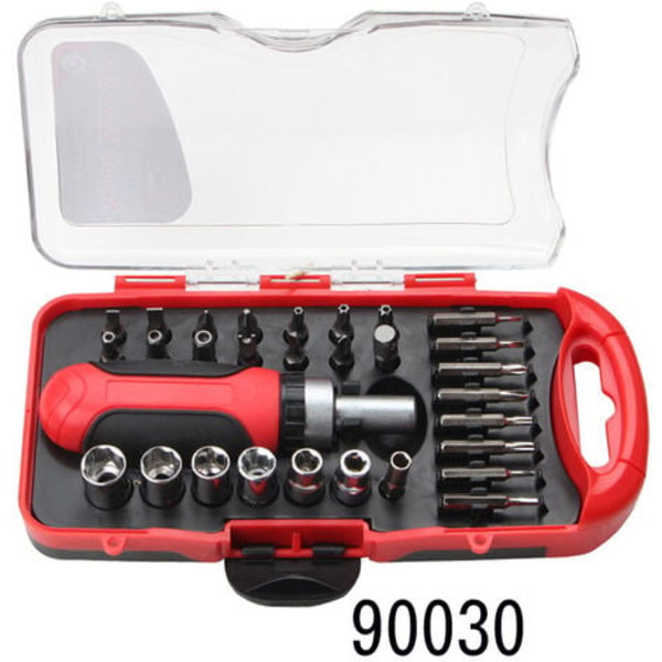 30-osainen magneettinen räikkäruuvimeislisetti