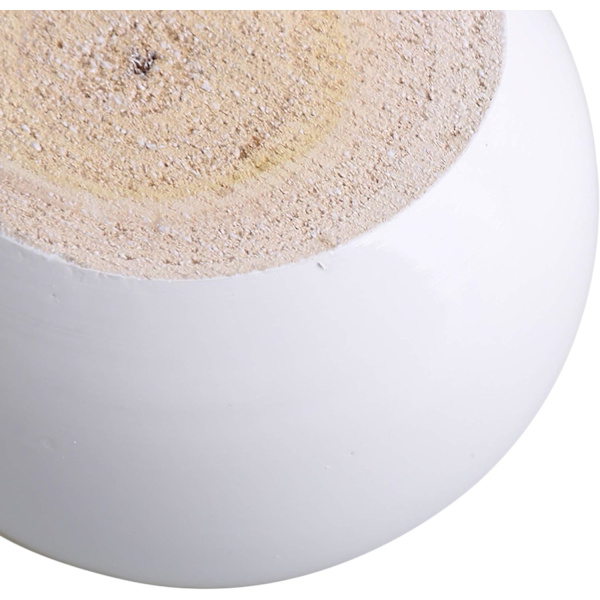 Sats med 4 runda möbelben i vit eukalyptus 8 x 8 x 5 cm Kan bära en vikt på cirka 100 kg