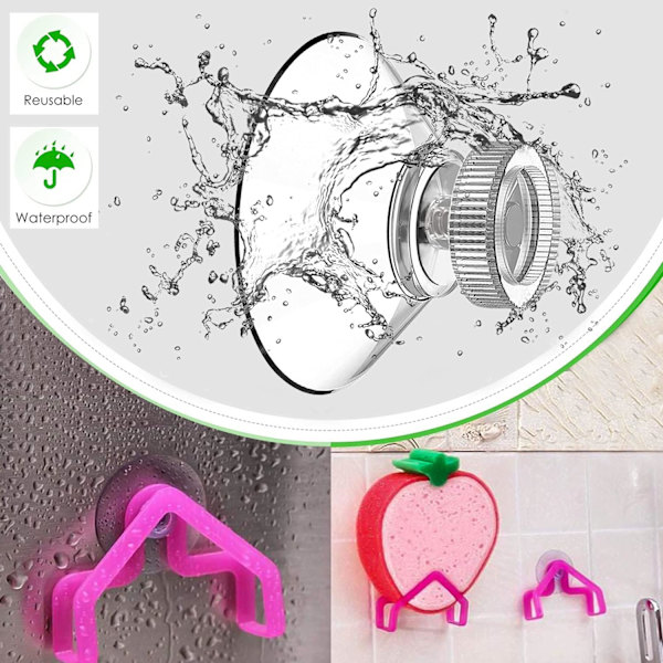 Sæt med 25 sugekopper Ø 40 mm M4 - Transparente sugeknopper med rillet møtrik
