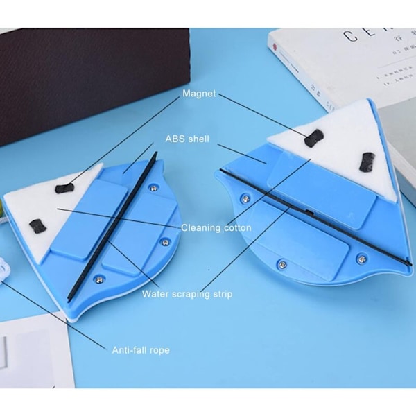 Magnetisk fönsterputsare, Magnetisk tvättmaskin i ABS-material, dubbelsidig magnetisk fönsterputsare, magnetisk fönsterputsare för hem, kontor och