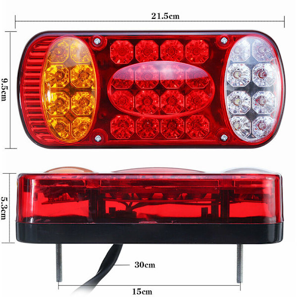 2 kpl 12V 32 LED takavalo takajarruilmaisinvalo lamppu kuorma-auto perävaunu asuntovaunu