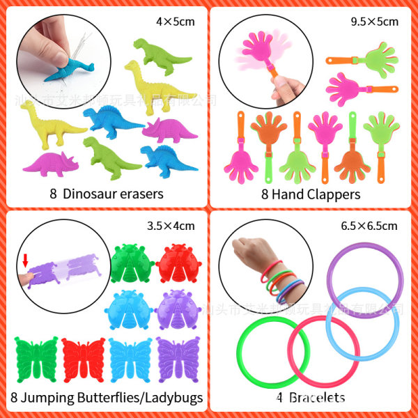 Assorterte leker for barn, 120 stykker bursdagsfest favoriser leker, Pinata fyllstoff, fest favoriser, karneval premier, skatt premier for jente gutt