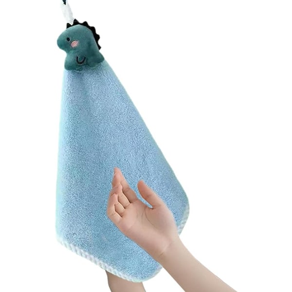 (Blå) Søde hængende håndklæder - Dekorative håndklæder til badeværelset