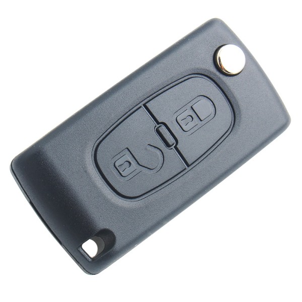2-knaps nøgleskal kompatibel CE0523 Folding Flip Key til Peugeo