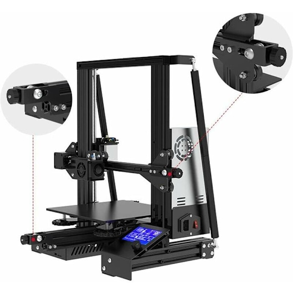 Kit 3D uppgradering remspännare, profil remspännare axel x 2020 och profil remspännare Y 2040 till Ender 3 [2 stycken]
