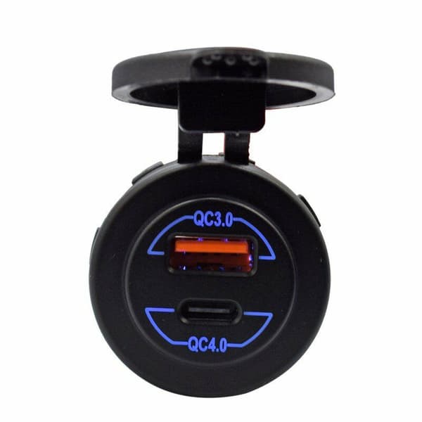 Hurtig oplader 4.0 PD QC 3.0 USB billader USB-stik hurtig oplader til bil, båd, lastbil