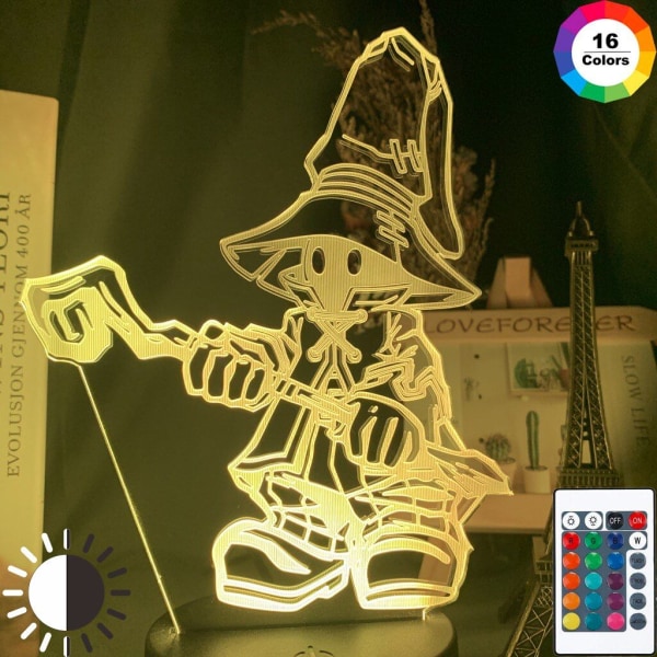 3D-lampe 7 farger berøring uten fjernkontroll Final Fantasy barneromslampe, fargeskiftende nattbordslampe, Nipseyteko gave