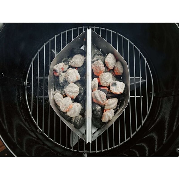 Kullkurver for Weber 7403, One Touch, Master Touch og alle andre 47 57 67 cm kullgriller, Kullkurv for Direkte og Indirekte Varme, Sett med 2
