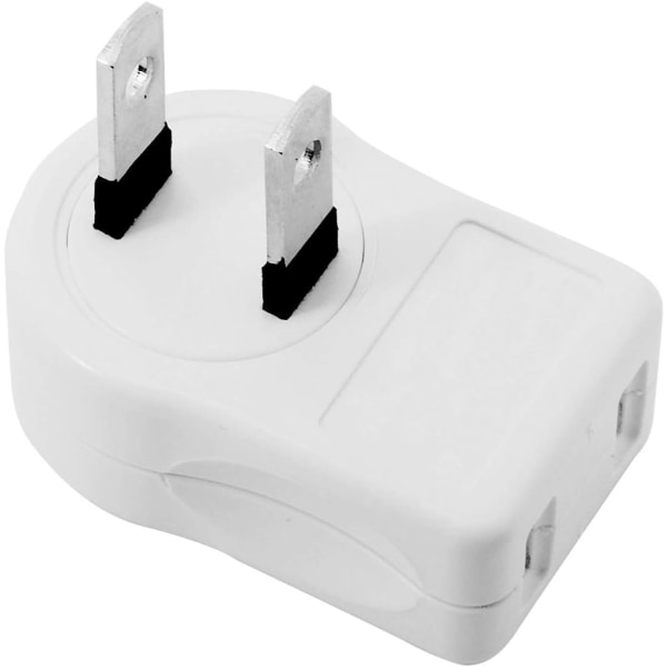 USA Power Plug Adapter 1-15P 2 Pole 2 Outlet 90° Left  Right Angled