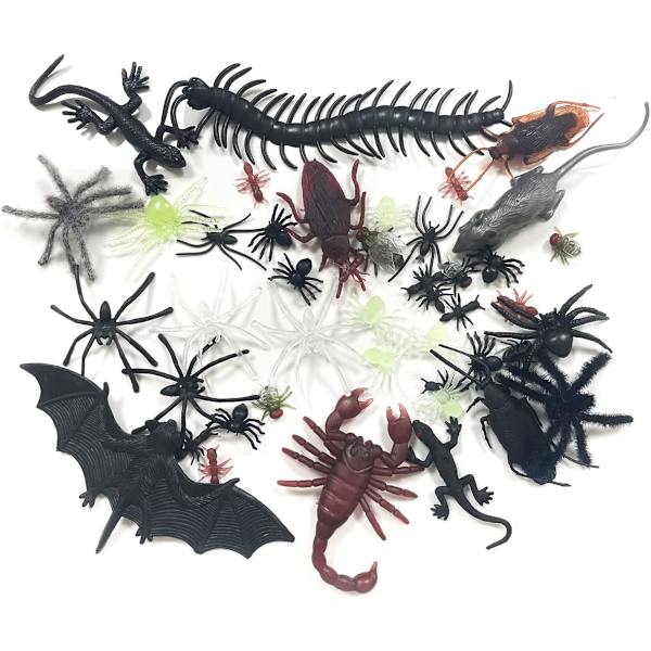 Uusi rekvisiitta, 44 kappaletta sekoitettuja realistisia vikoja, sopii Halloween-juhlan koristeisiin, huhtikuun hullun päivän lahjoihin, kummitustaloihin ja kepposiin