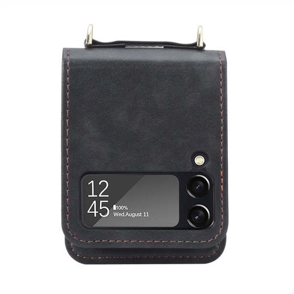 Kompatibel med Samsung Galaxy Z Flip 3 lommebokdeksel med kort Hol