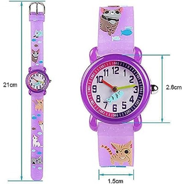 Girls Boys Little Kids Watch,Silicone Children Watch 3D Cute Cartoon Waterproof Teaching Watch Gift for Children Kids Little Girls Boys