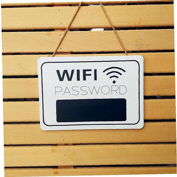 Trä Wifi Lösenord Panel Hängande Tavla Reception Hängande Skyltar Wifi Tavla Hem Hus Kartong Instrumentbräda