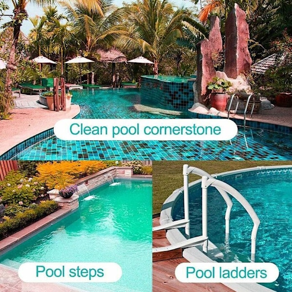 Pool Bærbar Børste Algefjerner Skrubber Væg Rengøringsværktøj til Pool, Orange, 1 stk