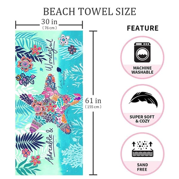 1 rantapyyhe rantapyyhe ranta-asuste 75*150 cm