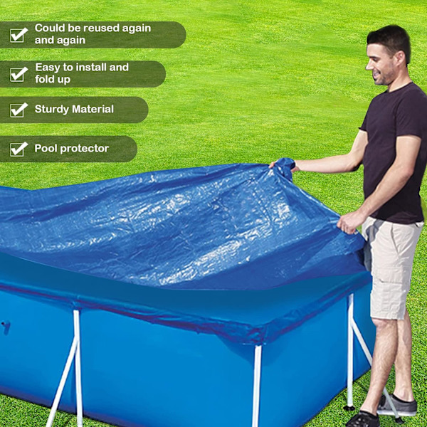 Rektangulær Rørformet Swimmingpool Dæksel, Rektangulær Rørformet Swimmingpool Dæksel, Regn Dæksel, 300cm x 201cm