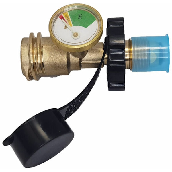 Pol-adapter for fosforescerende måleradapter for propanflaske med trykkmåler