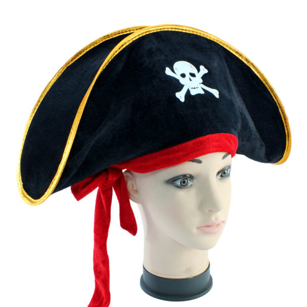 Pirate Hat Eye Patch Caribbean Captain Lapset ja aikuiset (C