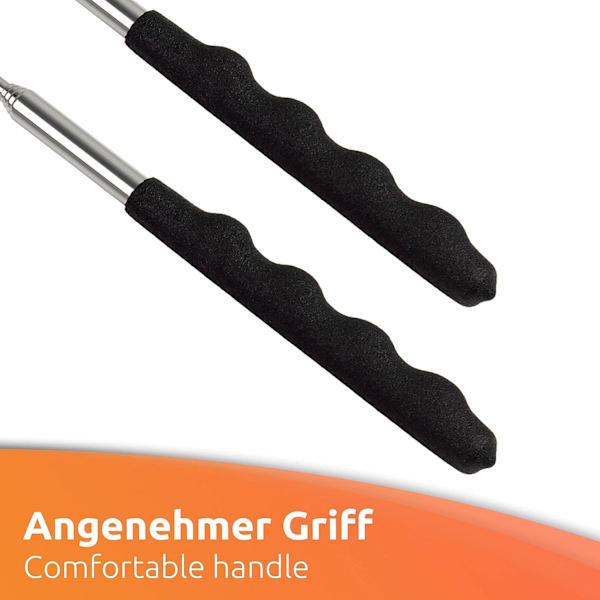 Set med 2 teleskopiska flugsmällor 26 till 72 cm i längd Svart