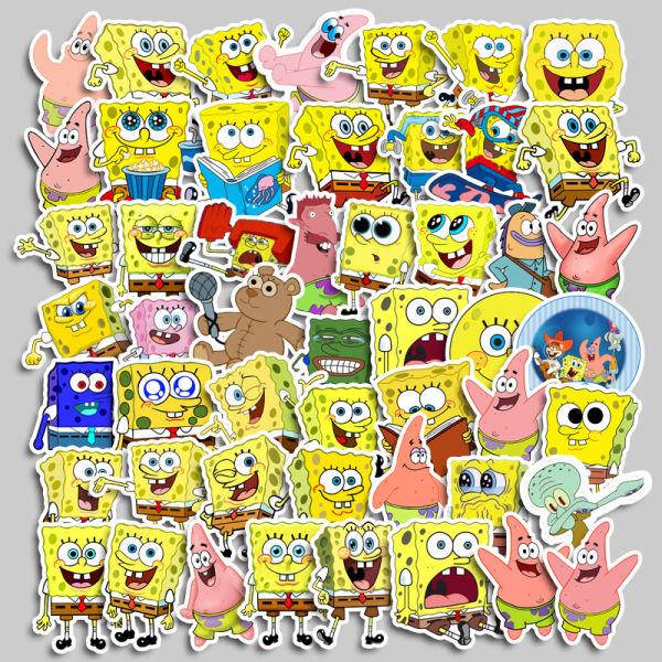 90 Pack Anime Vinyl Stickers, SpongeBob SquarePants Stickers Vann