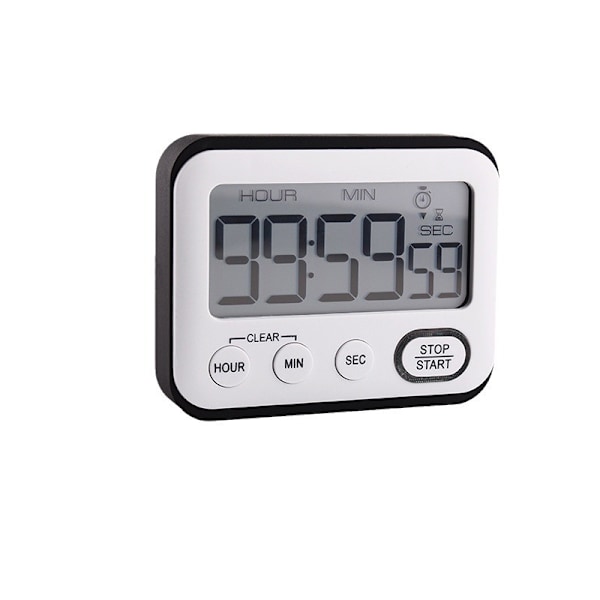 Digitalt Kjøkkentimer Magnetisk Høy Sirene, Stor LCD-Skjerm Stille/Summer Multifunksjonell, Egnet For Lærer Klasserom Barn, svart