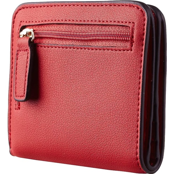 (Punainen) RFID Naisten lompakko Pieni Kompakti Bifold Lompakko Luxury Mini