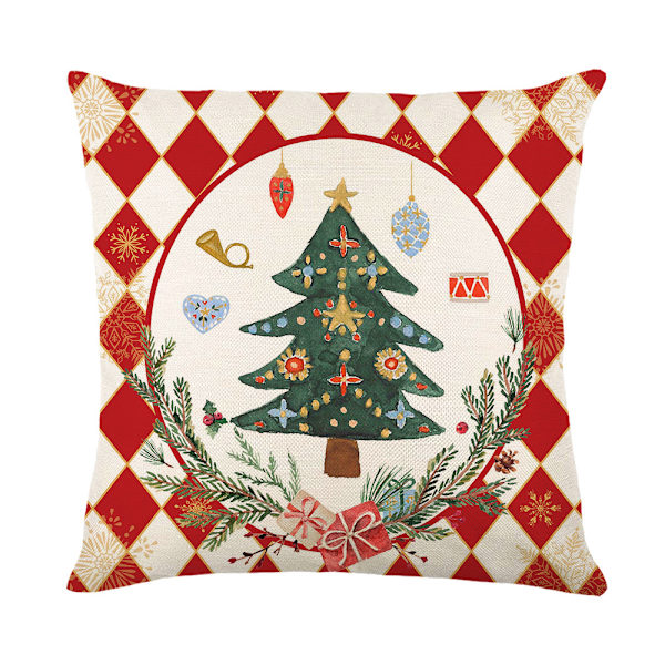 Juledekorasjoner - Juleputetrekk 45*45cm, juletre høytid juledekorasjon hjem sofa dekorasjon