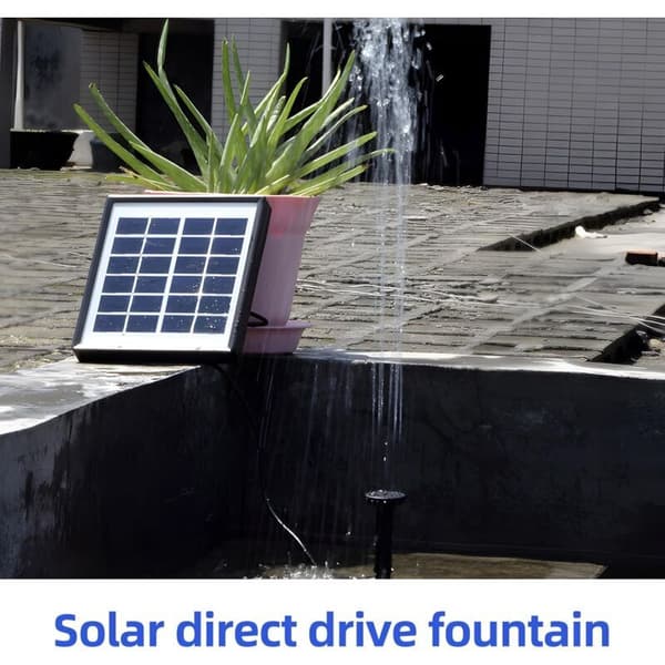 Solcellefontæne, Automatisk DC børsteløs direkte drevet solcelle vandfontæne, 1.5W solpanel, solcellevandpumpe til haven