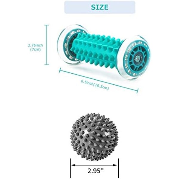 2 stk Metatarsal Fasciitis Massasjerulle - Smertelindring for skjeve buer, dekompresjon og avslapning