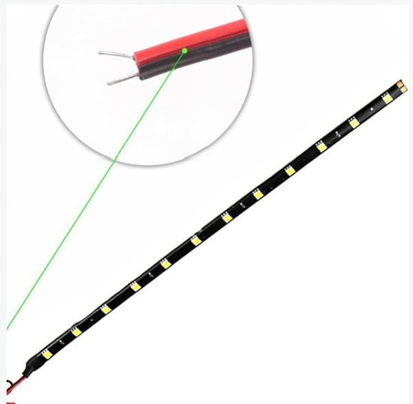 Set med 8 LED-remsor 12 V för bilar och motorcyklar 30 cm vit