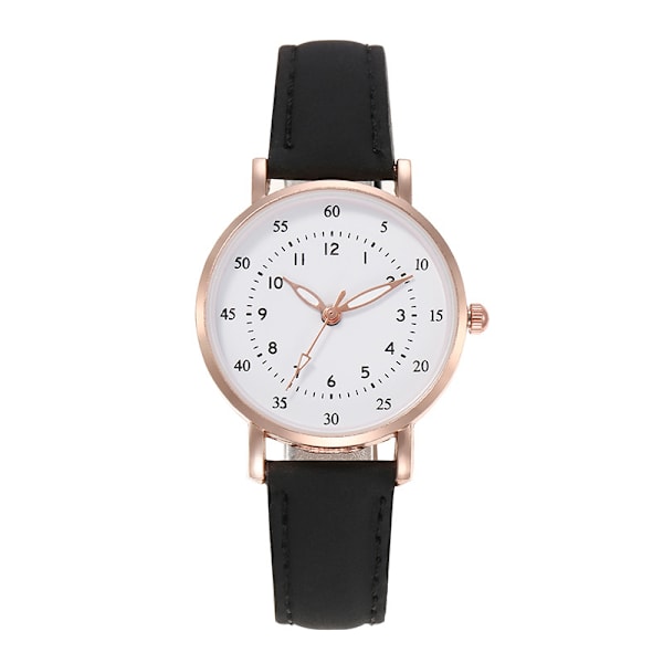 Kvindes Quartz Ur Automatisk Armbåndsur Læderrem Mode Casual Ur
