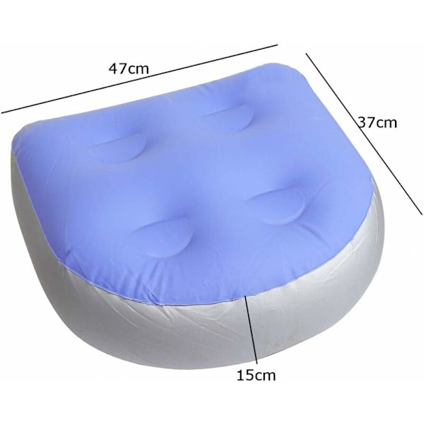 Spa Badkar Booster Seat, Uppblåsbar Vattentät Massagematta, Spa Kudde, Ryggmassagekudde