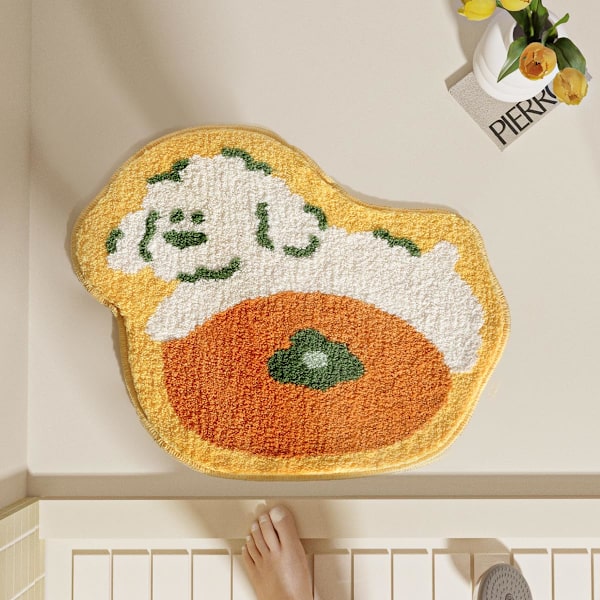 Suloinen koiran kylpyhuoneen matto, liukumaton kylpymatto pehmeä mikrokuitu suihku matto super imukykyinen keittiö matto koristeellinen alue matto pestävä lasten matto, 20 x 23 tuumaa,