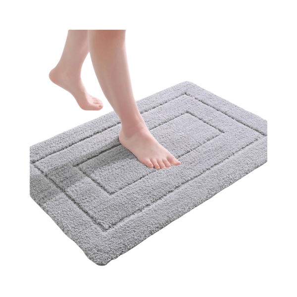Badeværelsestæpper, 24\" x 16\", bløde og absorberende mikrofiber badeværelsestæpper, skridsikre shaggy badeværelsestæpper, maskinvaskbare bademåtter til badeværelsesgulv, badekar