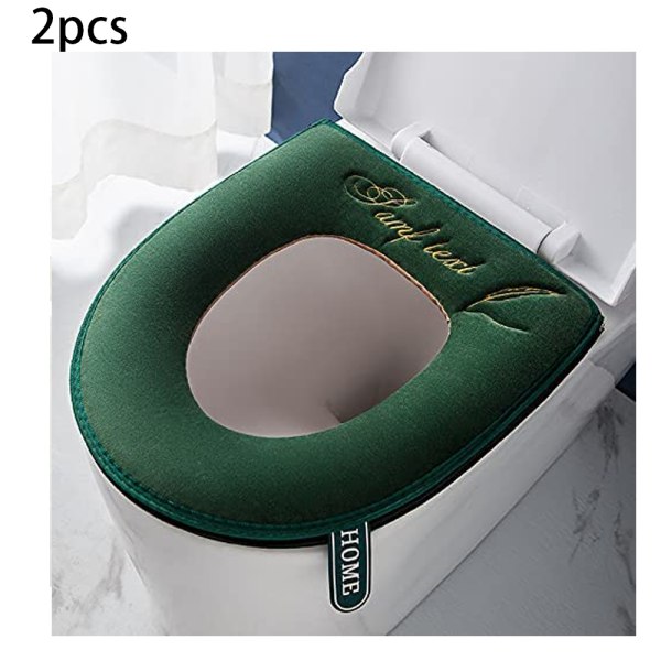 2-pack tjockare mjuka toalettstolsöverdrag Toalettsitsöverdrag Toalett