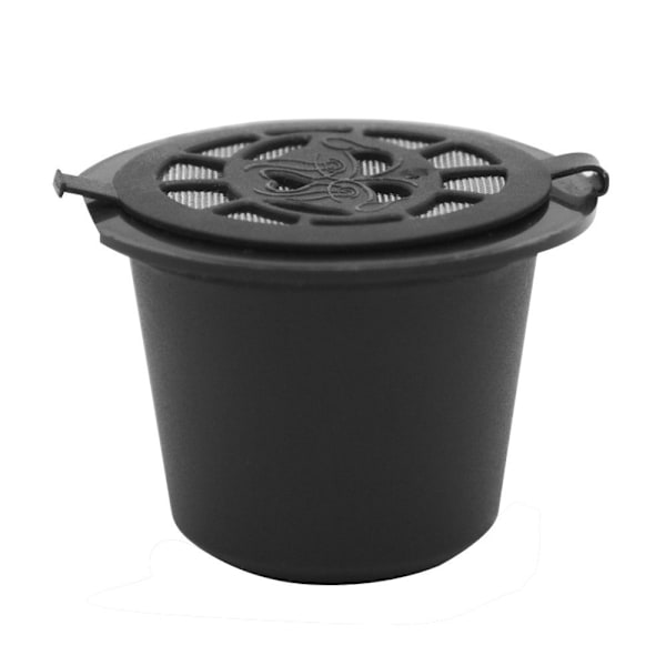 3 återanvändbara kaffekapslar i svart