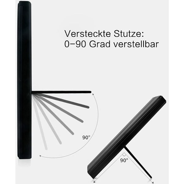 Kosmetisk speil, opplyst sminke speil med 8 LED-lys (for sminke og barbering, batteridrevet stående speil, for reise eller bad) [Best