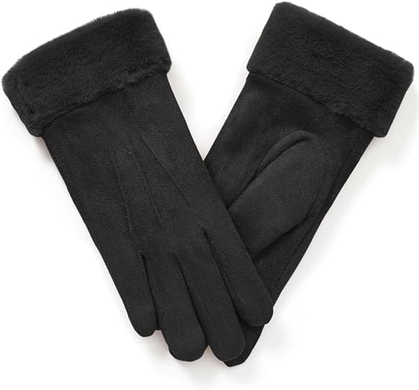 Kvinder Vinter Varme Handsker Termiske Touchscreen Handsker Fleece Foret Windprooff Udendørs Ruskind Handsker
