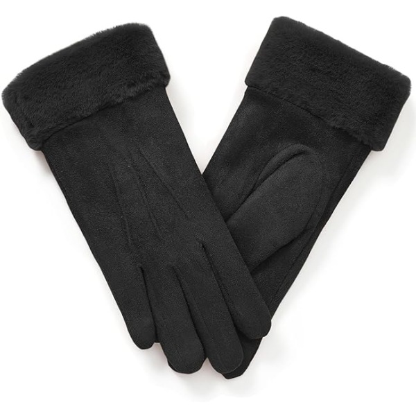 Kvinnor Vintervarma handskar Thermal pekskärmshandskar Fleecefodrade vindtäta utomhusmockahandskar
