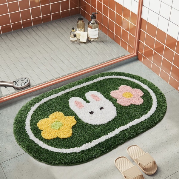 Sarjakuva lattiamatot kylpyhuoneen wc-oven matot imukykyiset matot kotitalous liukumattomat ja likaa hylkivät wc-oven matot makuuhuoneen matot